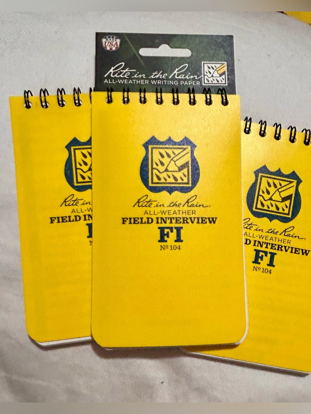 Rite in the Rain Field Interview FI 104 All-Weather Notebook 3 x 5 in NWT 3 Pack